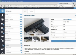 Na Nucleusu lahko kupimo tudi orožje. Glock 30 je približno dvakrat dražji kot na legalnem trgu.